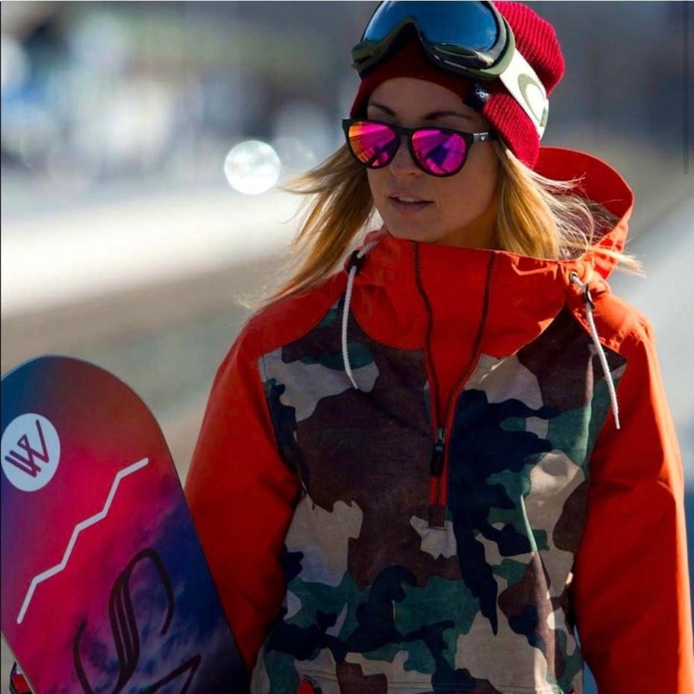 686 Parkland Savanna Anorak in Hunter Canvas Camo Orange